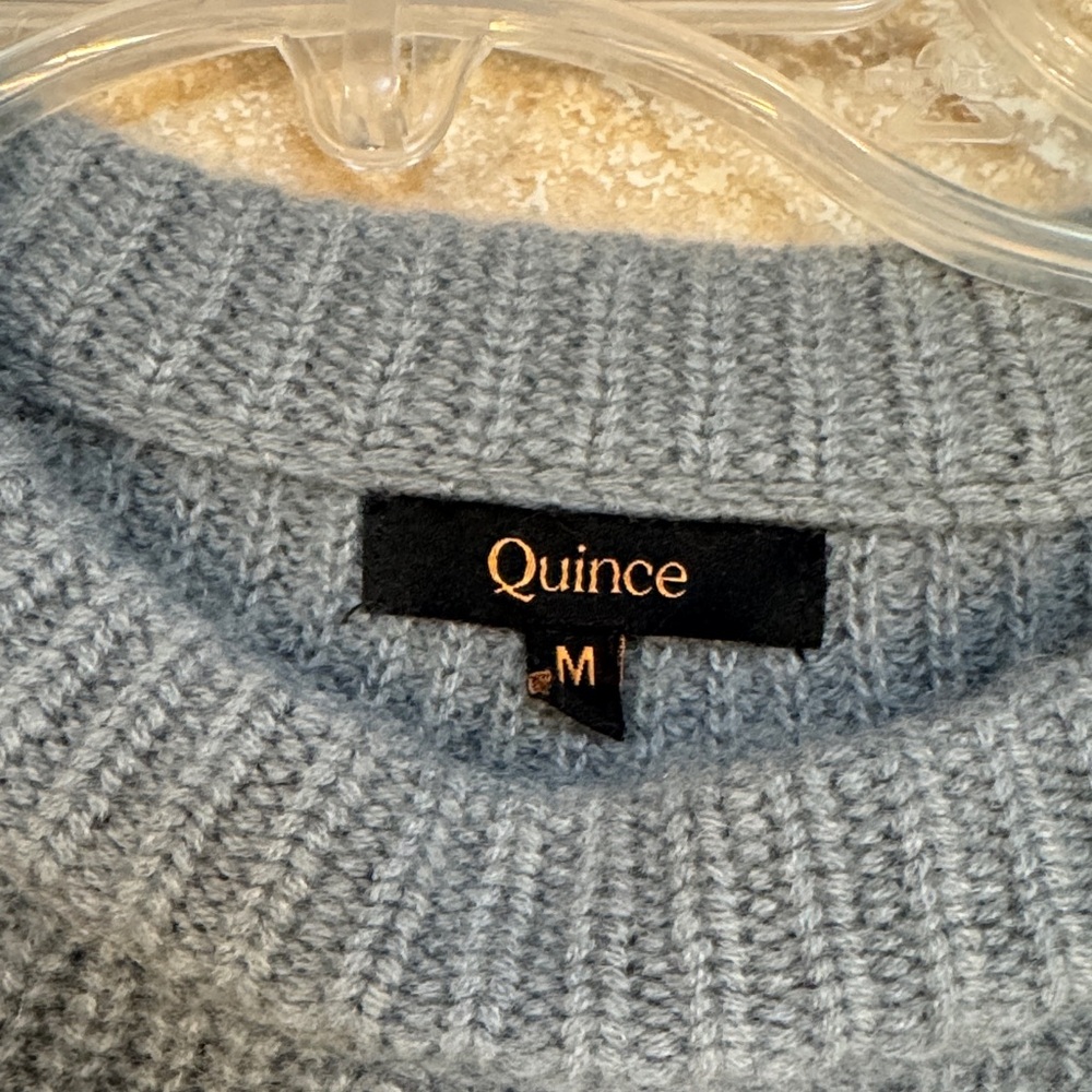 Quince Heather Gray Women's Crew Neck Sweater - Picture 2 of 4
